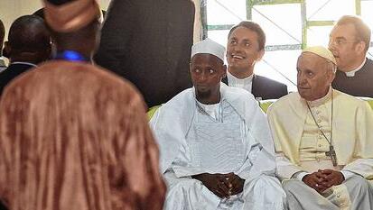 Papst Franziskus bei seinem Besuch in der Hauptmoschee der zentralafrikanischen Hauptstadt Bangui