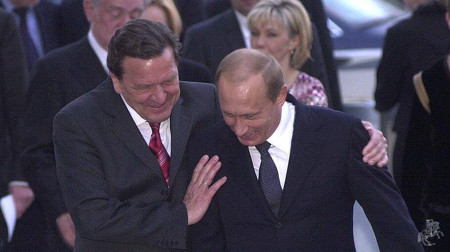 Gerhard Schr&ouml;der und Wladimir Putin