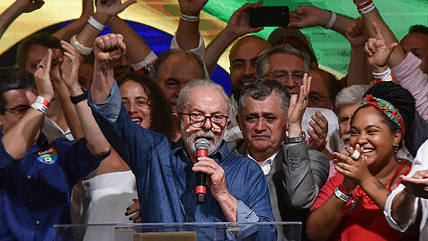 Luiz Inácio Lula da Silva auf seiner Wahlparty am Sonntag