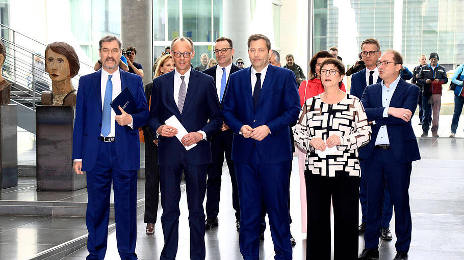 Markus Söder, Friedrich Merz, Lars Klingbeil, Saskia Esken