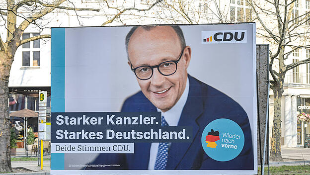 Friedrich Merz, CDU, Wahlplakat zur Bundestagswahl