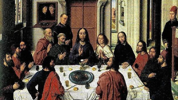 "Letztes Abendmahl"  von Dieric Bouts, um 1464/67 (Detail)