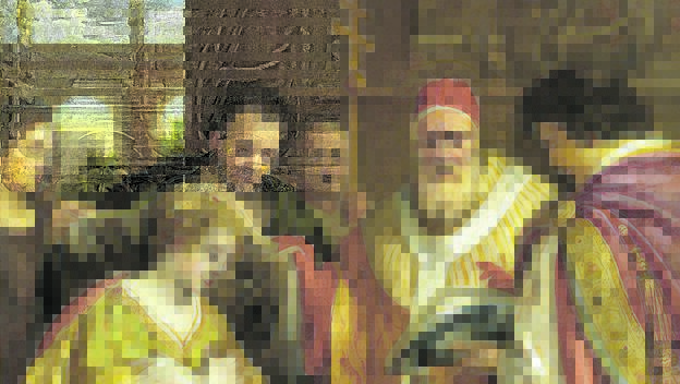 Heilige Domitilla mit Bischof Clemens I.