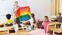 Teacher talking with kids about LGBT