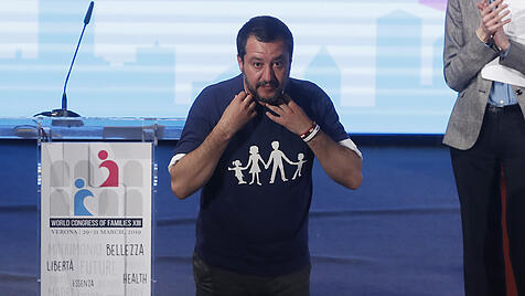 Salvini beim Weltfamilienkongress in Verona