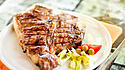 Grilled or barbecued Florentine steak on a plate