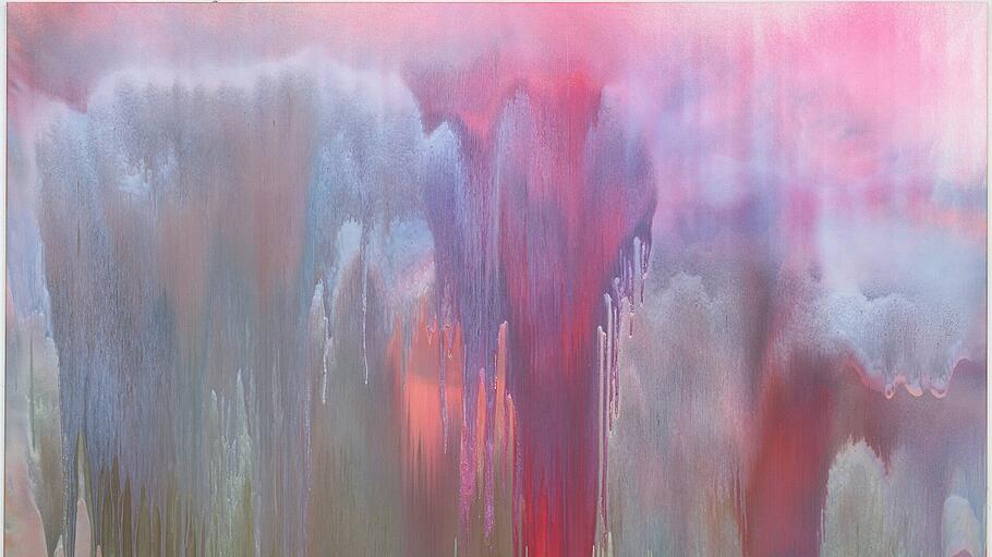 Katharina Grosse, o. T., 2000, Acryl auf Leinwand, 216 x 314 cm © The Scharf Collection