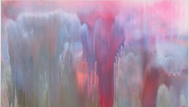 Katharina Grosse, o. T., 2000, Acryl auf Leinwand, 216 x 314 cm © The Scharf Collection