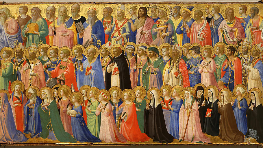 Die Vorläufer Christi mit Heiligen und Märtyrern, Fra Angelico (1423/24)