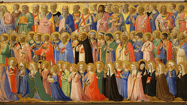 Die Vorläufer Christi mit Heiligen und Märtyrern, Fra Angelico (1423/24)