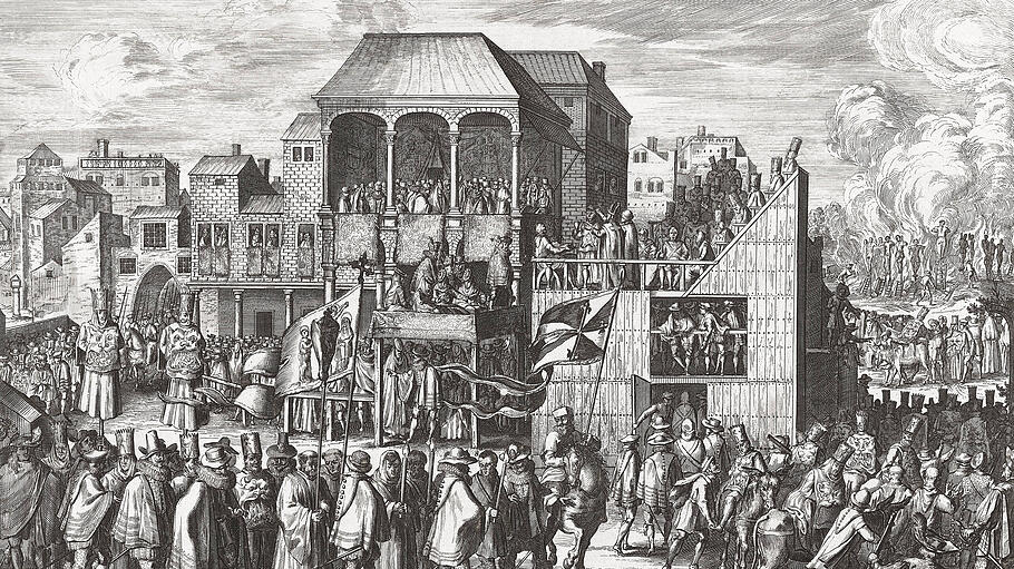 Spanische Inquisition in Valladolid, Spanien.