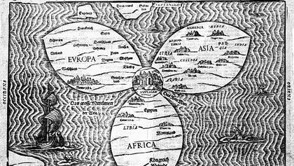 Eine &bdquo;Kleeblatt-Karte&ldquo; des Heiligen Landes