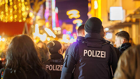 Polizeipr&auml;senz auf Weihachtsm&auml;rkten