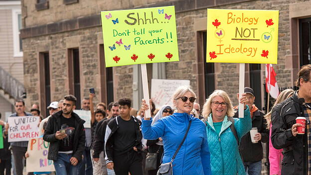 Proteste gegen die Genderideologie in Kanada im September 2023