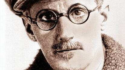 James Joyce mit stechendem Blick