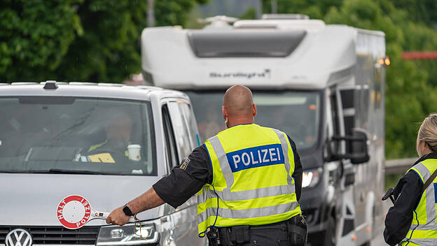 Grenzkontrolle in Kiefersfelden, Bayern