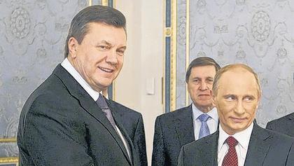 Ukrainische Staatspräsident Janukowitsch (links) und Russlands Premierminister Putin