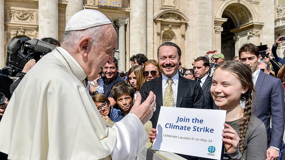 Greta und Papst Franziskus