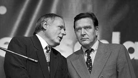 Oskar Lafontaine und Gerhard Schr&ouml;der