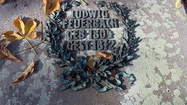 Grabplatte von Ludwig Feuerbach
