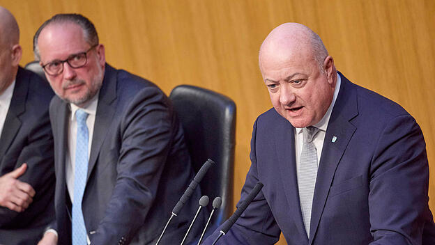 Österreichs Außenminister Alexander Schallenberg und ÖVP-Chef Christian Stocker