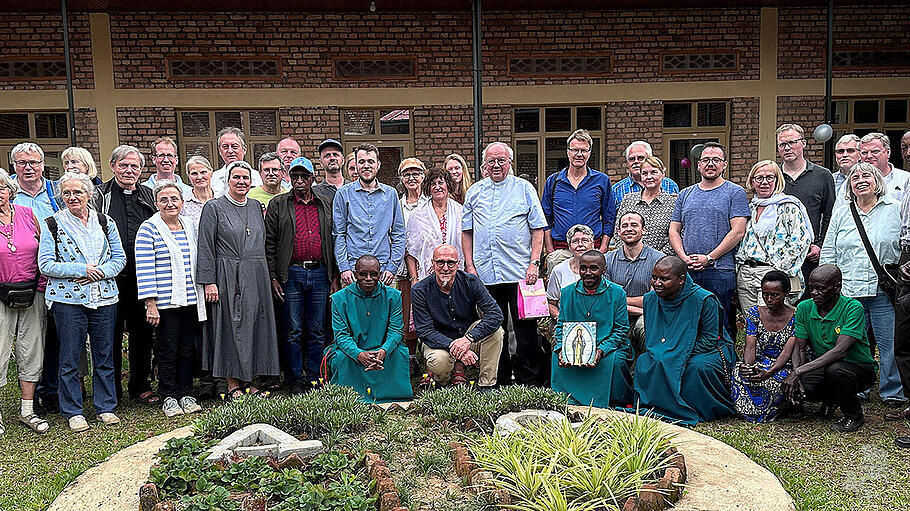 Die Pilgergruppe in Kibeho.