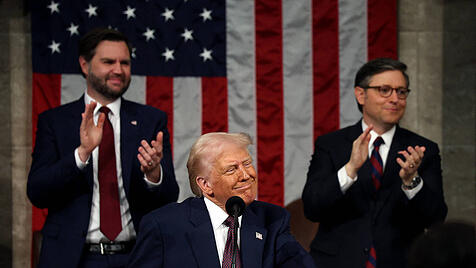 Donald Trump bei seiner ersten State-of-the-Union-Rede 2025
