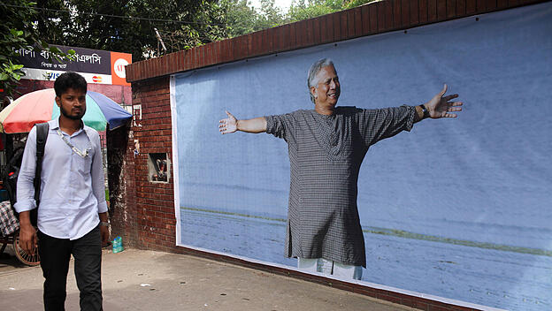 Plakat mit Muhammad Yunus
