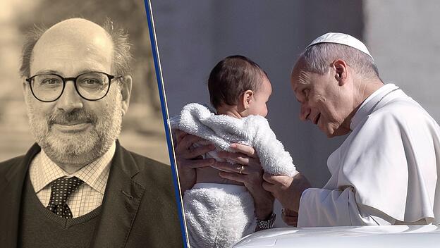 Au&szlig;enpolitikkorrespondent Stephan Baier, Papst Leo mit Kind