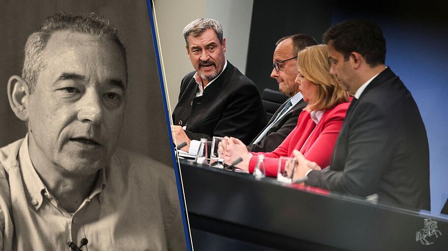 Merz, Klingbeil, Söder und Bas beim Pressestatement in Berlin