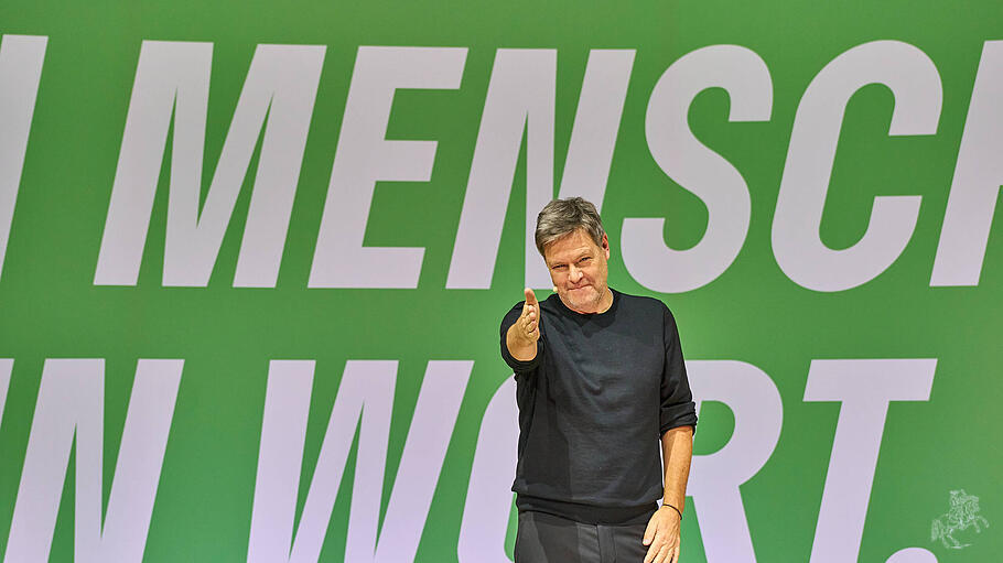 Robert Habeck bei einem Wahlkampfauftritt in München