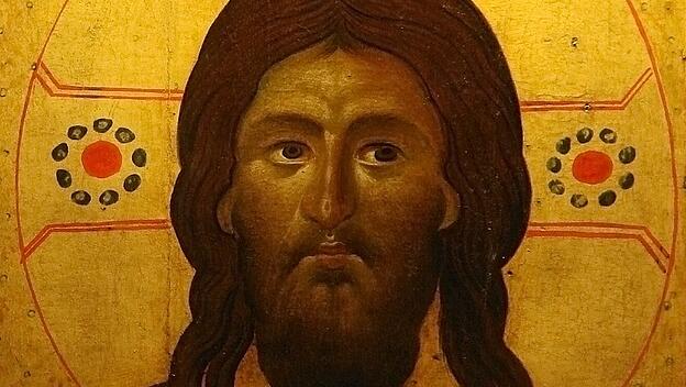 Ikone des "Heiligen Gesichts von Laon" aus dem 13. Jahrhundert zeigt das Antlitz Jesu