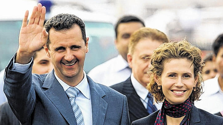 Baschar al-Assad und seine Frau Asma
