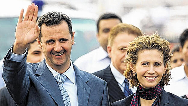 Baschar al-Assad und seine Frau Asma