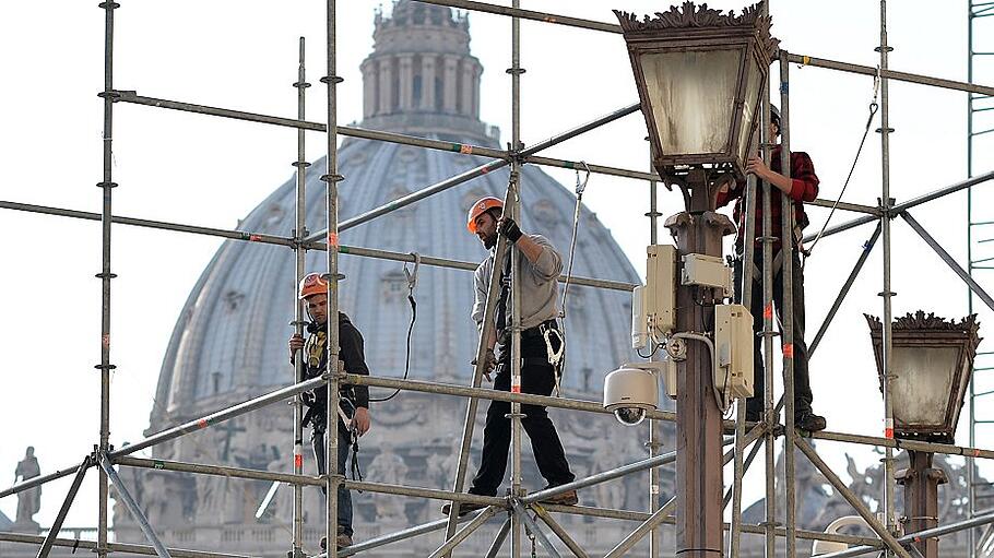 Baustelle in Rom am Vatikan