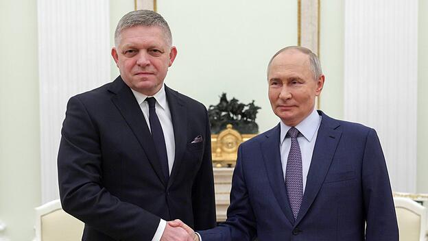 Der slowakische Regierungschef Robert Fico und Russlands Präsident Wladimir Putin
