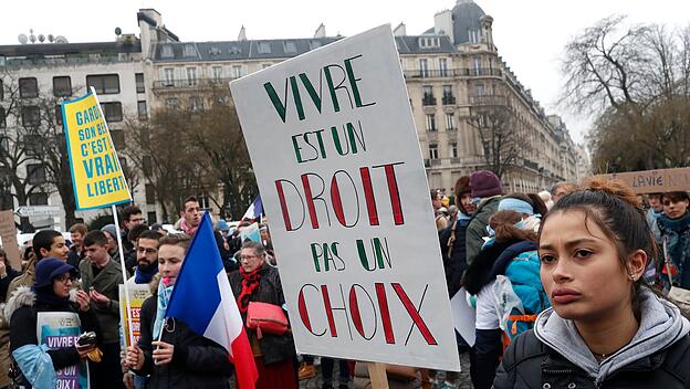 Demonstration gegen Abtreibung in Paris 2019