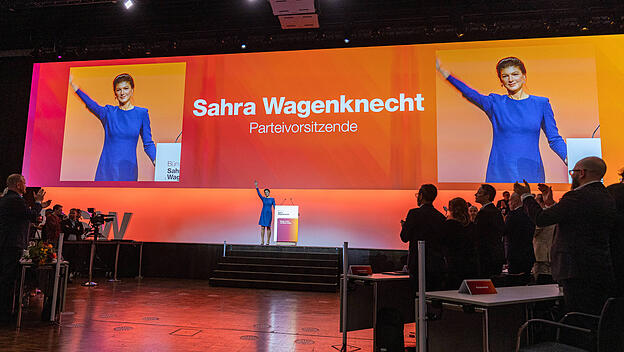 Sahra Wagenknecht auf dem 2. Bundesparteitag in Bonn
