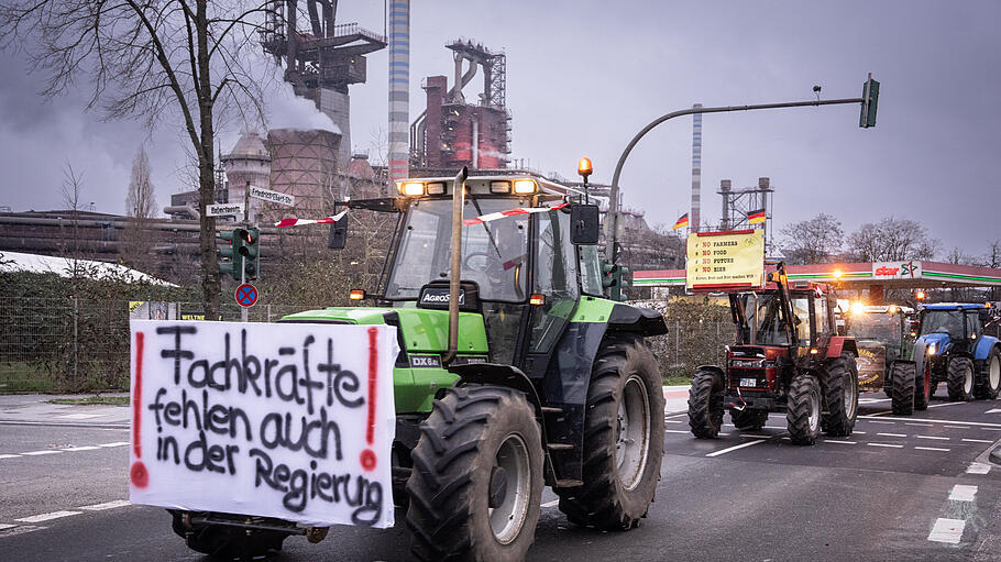 Bauernprotestzug in Duisburg