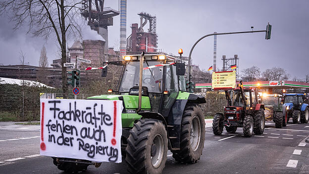 Bauernprotestzug in Duisburg