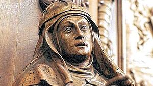 Darstellung der heiligen Birgitta im Chorgestühl von Schussenried