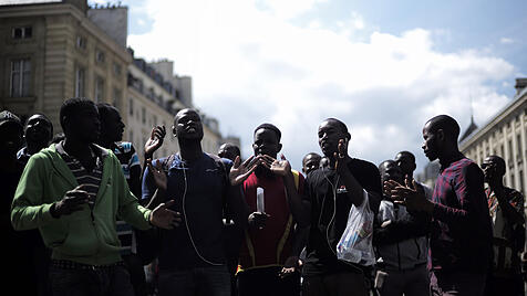 Migranten in Paris