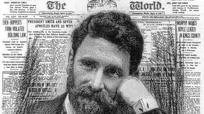 Joseph Pulitzer in einer Montage der Library of Congress, Washington