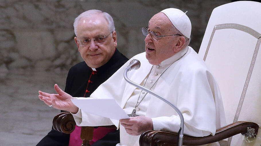 Papst Franziskus spricht vor Glaubensdikasterium