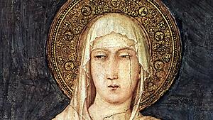 Simone Martini: Fresko der heiligen Klara.