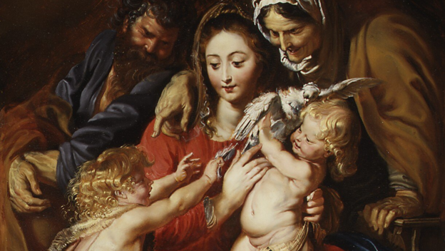 Jesus war Teil einer Familie. Gemälde von Rubens.
