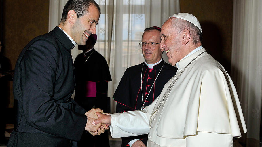 Fabio Salerno und Papst Franziskus