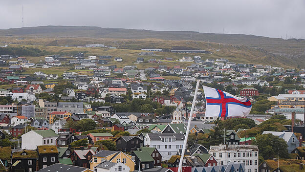 Die Hauptstadt der Färöer Inseln Torshavn