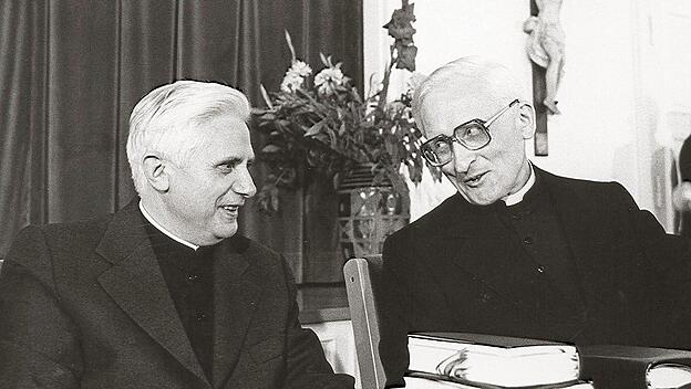 Erzbischof Joseph Ratzinger und Joseph Kardinal Höffner im September 1980.