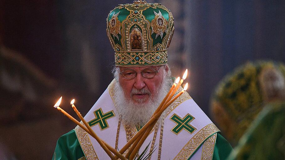 Kyrill am Palmsonntag in der Kathedrale von Christus dem Erlöser, Moskau